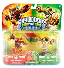 Carátula de Skylanders Swap Force: Double Pack [Fire Kraken & Grilla Drilla]