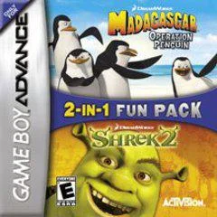 Carátula de Madagascar Operation Penguin and Shrek 2