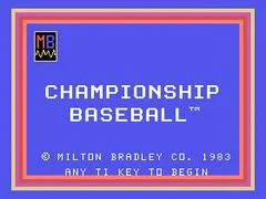 Carátula de Championship Baseball