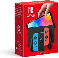 Carátula de Nintendo Switch OLED With Blue And Red Joy-Con