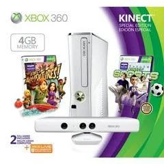 Carátula de Xbox 360 Slim Console 4GB White Kinect Bundle