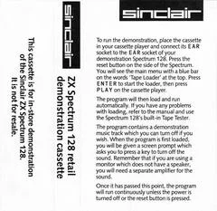 Carátula de ZX Spectrum 128 Retail Demonstration Cassette