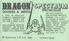 Carátula de Dragon Doodles & Demos and Spectrum Spectacular