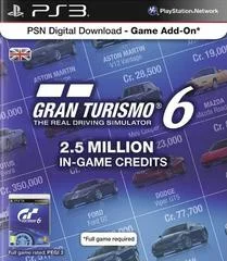 Carátula de Gran Turismo 6 2.5 Million In-Game Credits