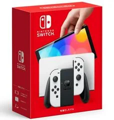 Carátula de Nintendo Switch OLED With White Joy-Con