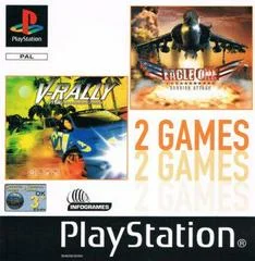 Carátula de 2 Games: V-Rally & Eagle One Harrier Attack
